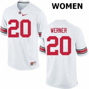Women's Ohio State Buckeyes #20 Pete Werner White Nike NCAA College Football Jersey Latest JAE5144QZ